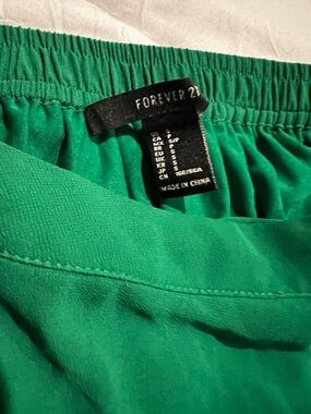 Forever 21 Green Elastic Waist Skirt